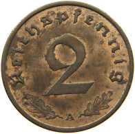 DRITTES REICH 2 PFENNIG 1937 A  #MA 100011 - 2 Reichspfennig