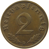 DRITTES REICH 2 PFENNIG 1936 D  #MA 100006 - 2 Reichspfennig