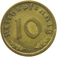 DRITTES REICH 10 PFENNIG 1939 G  #MA 098943 - 10 Reichspfennig