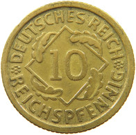 WEIMARER REPUBLIC 10 PFENNIG 1931 D 10 REICHSPFENNIG #MA 003488 - 10 Renten- & 10 Reichspfennig