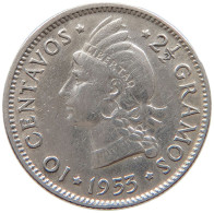 DOMINICAN REPUBLIC 10 CENTAVOS 1953  #MA 105148 - Dominicaine