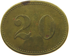 DEUTSCHES REICH 20 PFENNIG WERTH-MARKE   #MA 099188 - Autres & Non Classés