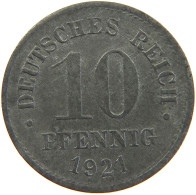 DEUTSCHES REICH 10 PFENNIG 1921  #MA 102792 - 10 Rentenpfennig & 10 Reichspfennig