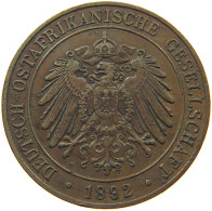 DEUTSCH OSTAFRIKA PESA 1892  #MA 101118 - German East Africa