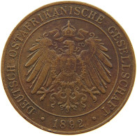 DEUTSCH OSTAFRIKA PESA 1892  #MA 101115 - Deutsch-Ostafrika