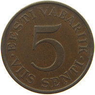 ESTONIA 5 SENTI 1931  #MA 063021 - Estonie