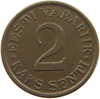 ESTONIA 2 SENTI 1934  #MA 100838 - Estonie