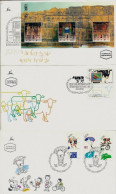 ISRAEL 1996 FDC COMPLETE YEAR SET WITH S/SHEETS - SEE 8 SCANS - Briefe U. Dokumente