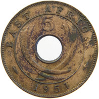 EAST AFRICA 5 CENTS 1951 GEORGE VI. (1936-1952) #MA 065521 - Britse Kolonie