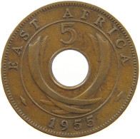 EAST AFRICA 5 CENTS 1955 ELIZABETH II. (1952-) #MA 065523 - Britische Kolonie