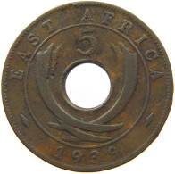 EAST AFRICA 5 CENTS 1939 GEORGE VI. (1936-1952) #MA 065530 - British Colony
