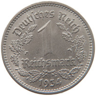 DRITTES REICH MARK 1934 F  #MA 099318 - 1 Reichsmark