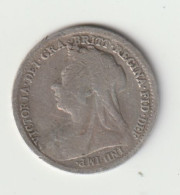 GREAT BRITAIN 1898: 3 Pence, Silver, KM 777 - F. 3 Pence