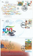 ISRAEL 2011 FDC COMPLETE YEAR SET WITH S/SHEETS SEE 12 SCANS - Covers & Documents