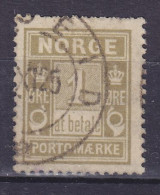 Norway Postage Due 1915 Mi. 1 II A,  1 Ø Portomærke Porto - Used Stamps