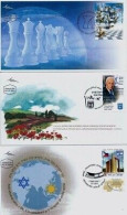 ISRAEL 2015 FDC YEAR SET WITH TABS & S/SHEETS SEE 9 SCANS - Cartas & Documentos