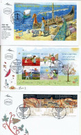 ISRAEL 2016 FDC YEAR SET WITH TABS & S/SHEETS SEE 10 SCANS - Covers & Documents