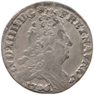 FRANCE 10 SOLS 1/8 ECU 1706 T NANTES LOUIS XIV. (1643–1715) #MA 068384 - 1643-1715 Luigi XIV El Re Sole
