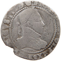 FRANCE 1/2 FRANC 1587 H LA ROCHELLE HENRI III. (1574-1589) #MA 060541 - 1574-1589 Heinrich III.