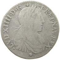 FRANCE 1/12 ECU 1663 D LOUIS XIV. (1643–1715) #MA 021407 - 1643-1715 Luigi XIV El Re Sole