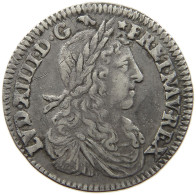 FRANCE 1/12 ECU 1660 ROUEN LOUIS XIV 1643-1715 #MA 021397 - 1643-1715 Lodewijk XIV De Zonnekoning