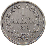 FINLAND 1 MARKKA 1872 ALEXANDER II. 1855-1881. #MA 005885 - Finlande