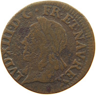FRANCE DOUBLE TOURNOIS 1643 A LOUIS XIII #MA 001669 - 1610-1643 Louis XIII The Just