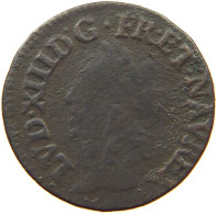 FRANCE DOUBLE TOURNOIS 1643 LOUIS XIII #MA 001675 - 1610-1643 Lodewijk XIII Van Frankrijk De Rechtvaardige