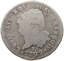 FRANCE 30 SOLS 1792 I LOUIS XVI. (1774-1793) #MA 060577 - 1791-1792 Constitution (An I)