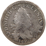 FRANCE 4 SOLS 2 DENIERS 1692 L LILLE LOUIS XIV. (1643–1715) #MA 105129 - 1643-1715 Louis XIV The Great