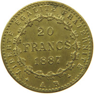 FRANCE 20 FRANCS 1887 A.R. 20 FRANCS 1887 PROBE MAGNETIC #MA 103976 - 20 Francs