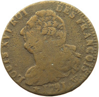 FRANCE 2 SOL 1791 W LOUIS XVI. (1774–1792) #MA 009650 - 1791-1792 Constitution (An I)