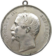 FRANCE MEDAILLE 1855 NAPOLEON III. EXPOSITION UNIVERSELLE 1855, SILVER PLATED ZINC #MA 024082 - Andere & Zonder Classificatie