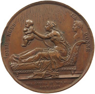 FRANCE MEDAILLE 1820 BRONZE LOUIS XVIII. (1814-1815-1824) - AUF DIE GEBURT DES HENRI V. #MA 020059 - Otros & Sin Clasificación