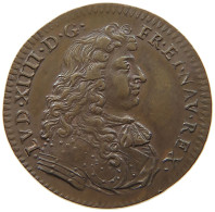 FRANCE MEDAILLE  JETON LOUIS XIV À LA CRAVATE NULLA ASTRIS PROPIOR SEDES #MA 020290 - 1643-1715 Ludwig XIV.