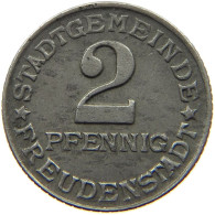 FREUDENSTADT 2 PFENNIG 1920 STADT FREUDENSTADT #MA 004021 - Altri & Non Classificati