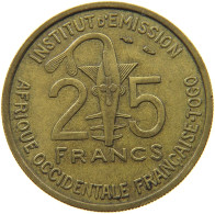 FRENCH WEST AFRICA 25 FRANC 1957  #MA 099156 - Afrique Occidentale Française