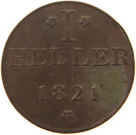 FRANKFURT HELLER 1821  #MA 004498 - Groschen & Andere Kleinmünzen