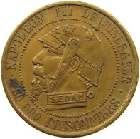 FRANCE MEDAILLE 1870 NAPOLEON III. LE MISERABLE, SEDAN, 80.000 PRISONNIERS #MA 021718 - Other & Unclassified