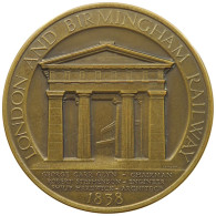 GREAT BRITAIN MEDAILLE 1938 V. J. PINCHES. AUF DIE 100 JAHRFEIER DER EISENBAHNSTRECKE LONDON - BIRMINGHAM. #MA 006195 - Sonstige & Ohne Zuordnung