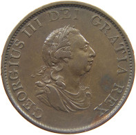 GREAT BRITAIN HALFPENNY 1799 GEORGE III. 1760-1820 #MA 023014 - I. 1/2 Crown