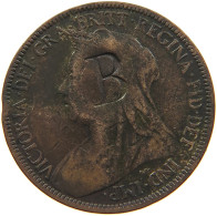 GREAT BRITAIN 1/2 PENNY 1901 VICTORIA 1837-1901 COUNTERMARKED B #MA 101863 - C. 1/2 Penny