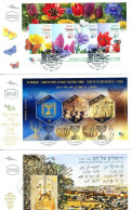 ISRAEL 2018 COMPLETE YEAR FDC SET ALL STAMPS ISSUED + S/SHEETS MNH SEE 10 SCANS - Cartas & Documentos