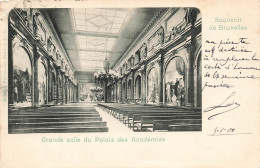 BELGIQUE - Souvenir De Bruxelles - Grande Salle Du Palais Des Académies - Carte Postale Ancienne - Monumenti, Edifici