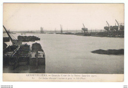 GENNEVILLIERS:  GRANDE  CRUE  DE  LA  SEINE (janvier 1910)  -  DEVANT  L' USINE  A  GAZ  -  PHOTO  -  FP - Floods