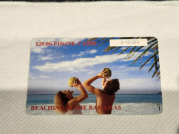 BAHAMAS-(BS-BAT-0007D)-Beaching-(6)-($ 20.00)-(2-121250)-used Card+1card Prepiad Free - Bahamas