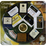 Saint Marin , 50 Euro Cent, Grandi Vini, 2007, Rome, Coin Card.FDC, FDC, Laiton - San Marino