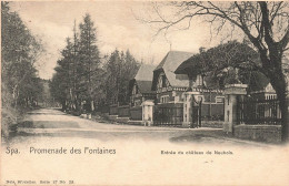 BELGIQUE - Spa - Promenade Des Fontaines - Entrée De Château De Neubois - Carte Postale Ancienne - Spa