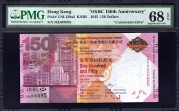 China Hongkong 2015 HSBC 150th Anniversary  PMG 68 Banknotes - Chine