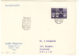 Finlande - Carte Postale FDC De 1960 - Oblit Kouvola - Armoiries - - Storia Postale